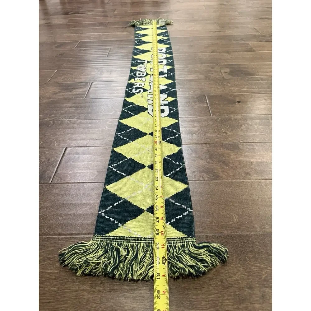 Ruffneck Scarves Unisex Green White MLS Portland Timbers Knit Scarf Size 61x7